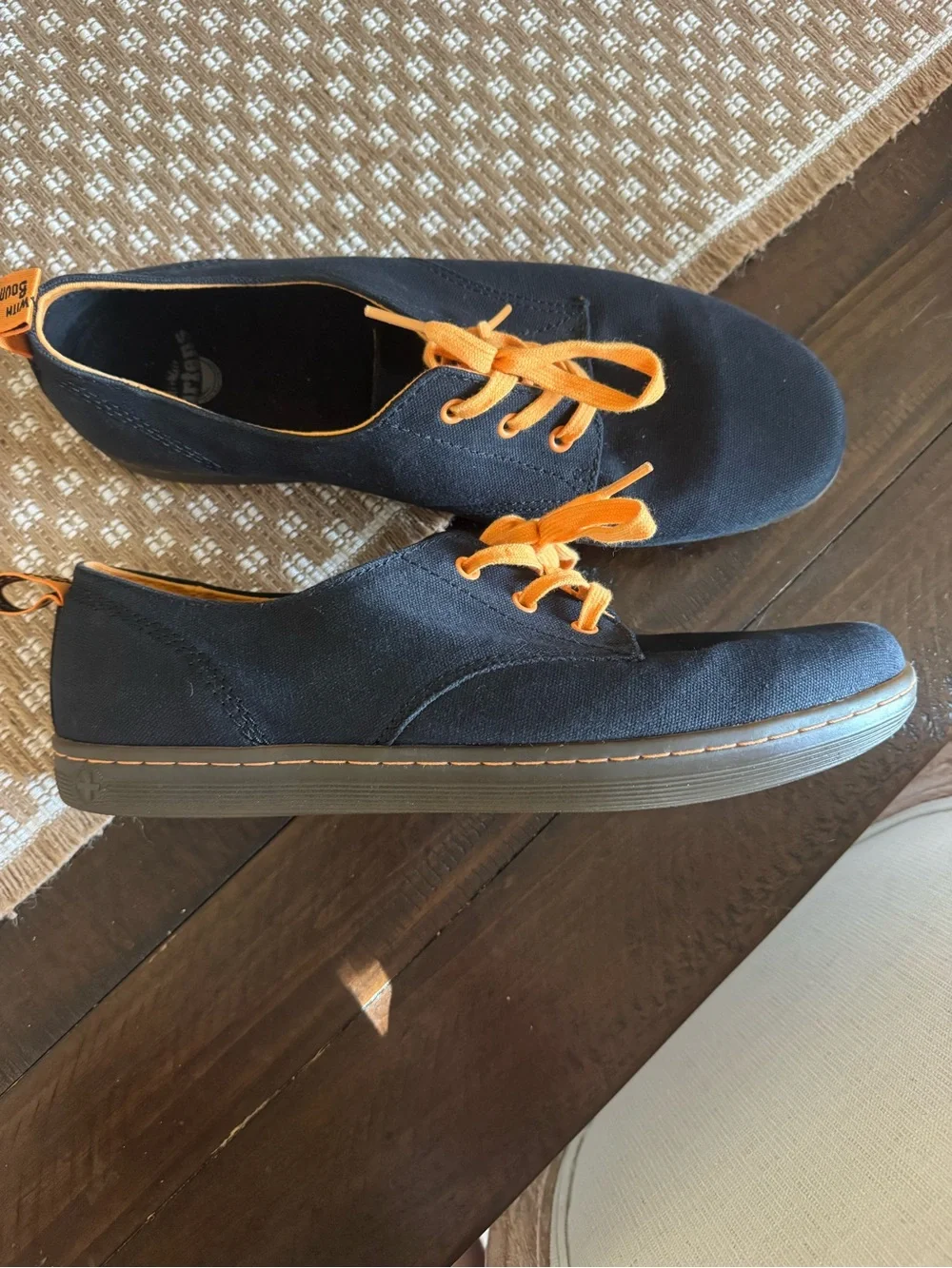 Dr Martens Mens Callum 3 Eye Canvas Shoe Sneaker Sz 13 Navy Orange Airwalk Y2K